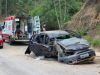 Colisão entre veículos deixa três pessoas feridas na Estrada do Forninho(Foto: Thalles Bencio)